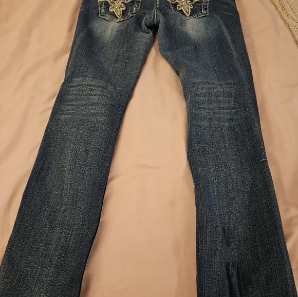 Rock Revival Blue Straight Leg Jeans Classic Denim - Picture 8 of 10